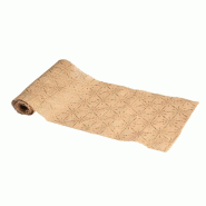 Chemin de table jute Etoile doree 28cm x 3m