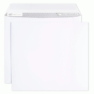 Clairefontaine Boîte de 250 pochettes Adhéclair blanches 176x250/B5, 90 g/m², adhésive avec bande - blanc 8044C