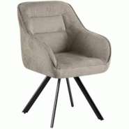 CLP Chaise de Salle à Manger Pettuli Taupe/Tissu - gris textile 326506