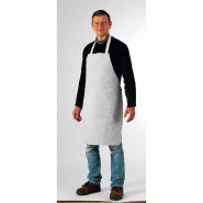 COVERGUARD Tablier cuir soudeur blanc, croûte vachette, 90x60 cm M - 110x70 cm - M gris cuir 3435241566027