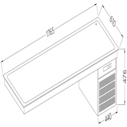 Élément top réfrigéré 5x gn 1/1 - DI/RPX18-P Élément top réfrigéré 5x gn 1/1 - DI/RPX18-P