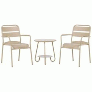Ensemble table et 2 chaises en aluminium Faro Cafe Venture Home - beige 7340220811615 Ensemble table et 2 chaises en aluminium Faro Cafe Venture Home - beige 7340220811615