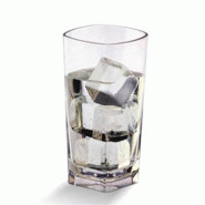 Gobelet base carrée réutilisable polycarbonate transp 37,2cl Ø7,2x14,5cm par 36
