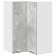 Helloshop26 - Armoire suspendue moderne grand espace de stockage 57 x 57 x 80 cm en bois d'ingénierie gris béton 02_0053332 - gris Bois massif 30002
