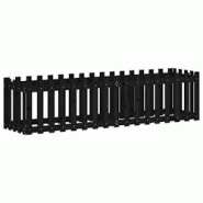 Helloshop26 - Jardinière bac lit surélevé plantes fleurs terrasse jardin de jardin design de clôture 200 x 50 x 50cm pin massif noir 02_0039807 - Helloshop26 - Jardinière bac lit surélevé plantes fleurs terrasse jardin de jardin design de clôture 200 x 50 x 50cm pin massif noir 02_0039807 -