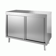 ITALCONCEPT Meuble Bas Inox 160x700mm Central, P. Coulissantes - 3616350011763