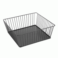Panier de présentation carré métallique noir 280x280x100mm - Ref DP673 - Olympia - 5050984754104
