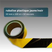 Ruban de chantier - rubalise - plastique 50mm*100m jaune/noir Ruban de chantier - rubalise - plastique 50mm*100m jaune/noir
