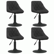 VidaXL Chaises pivotantes à manger lot de 4 noir velours Modèle Symphonie Chic - 3088788XL
