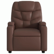 VidaXL Fauteuil de massage inclinable Marron Similicuir Modèle Terviane - 8721012201200