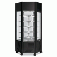Vitrine réfrigérée négative Rotative 600L ERGE 6 faces vitrées SCAIOLA - Noir_0