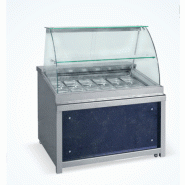 Vitrine saladette réfrigérée en inox - 110x90x130 cm - Température +3 à +10°C Vitrine saladette réfrigérée en inox - 110x90x130 cm - Température +3 à +10°C