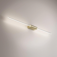 Zafferano Brilliant Applique Et Plafonnier En Aluminium Finition Or, Design Linéaire Et Compact Avec Diffuseur En Polycarbonate, Efficacité Led 9W,