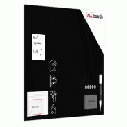 ALLboards Tableau Noir en Verre 60x40 cm - noir TS60x40BK