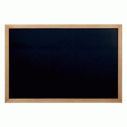 Ardoise murale cadre teck L.60xH.80cm - usage intérieur et extérieur - résistante aux rayures et UV