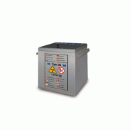 Caisson anti-feu 30 mn - produits radioactifs - 340x340x400 mm - 45 kg - norme NF-EN 14470 BVQI