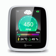 Capteur CO2 professionnel - Maîtrise de la qualité de l'air - Taux d'humidité et température - Système infrarouge - Affichage LCD Capteur CO2 professionnel - Maîtrise de la qualité de l'air - Taux d'humidité et température - Système infrarouge - Affichage LCD