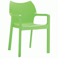 Fauteuil empilable d'extérieur en polypropylène Diva coloris vert