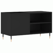 Helloshop26 - Armoire à disques classique pratique rangement 85 x 38 x 48 cm en bois d'ingénierie noir 02_0049101 - noir Bois massif 3000235653290