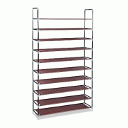 Helloshop26 - Étagère à chaussures pratique 175,5 x 100 x 29 cm 10 étages pour 50 paires style minimaliste en acier noir 13_0005159 - noir acier 3
