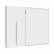 Itamoby Lit Double Escamotable Vertical Versia 160 Avec Armoire Gauche 2 Portes Blanche - blanc 8050598909096