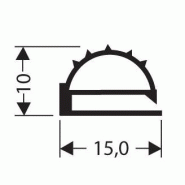 Joint pvc plat sans aimant pour meubles frigos jpf-013_0