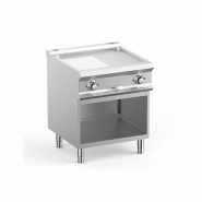 Plancha électrique - 1/2 lisse et 1/2 rainurée - sur placard ouvert - Acier Martin - Gamme DOMINA PRO 700 - MBM_0