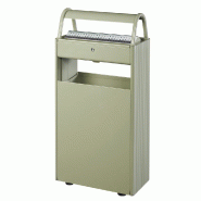 Poubelle avec cendrier Rossignol Kopa sur pied 60 L / 12 L gris ciment Poubelle avec cendrier Rossignol Kopa sur pied 60 L / 12 L gris ciment