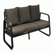 Proloisirs Canapé Fixe Tonio 3 places Alu Graphite - gris multi-matériau BM2517