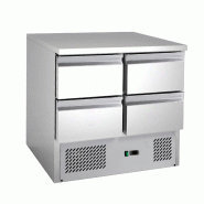 Saladette 4 tiroirs dessus inox L2G
