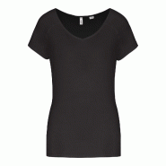 T-shirt de sport écoresponsable femme Noir XXL 88% Polyester | 12% Elasthanne - XXL noir 3663639097383