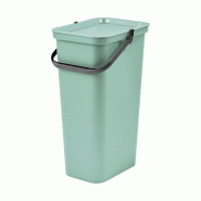 Tontarelli - Moda Modèle Poubelle avec poignée 25L Sauge/Graphite - vert plastique IN7370