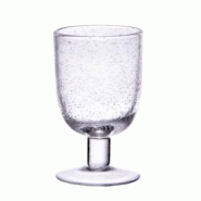 Verre à pied 28 cl Luberon bullé transparent x6 -  Rond Verre Table Passion 7.5x7.5 cm - transparent verre 3106233020864