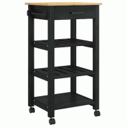 VidaXL Chariot de cuisine MONZA Noir 48 x 40 x 88,5 cm - 42027031