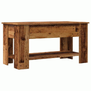 VidaXL Table basse vieux bois 101x49x52 cm bois d'ingénierie Modèle Raffiné Design - 856926