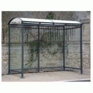 Abri bus bellecombe / structure en acier / bardage en verre sécurit / 308 x 160 cm