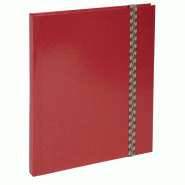 Cahier Iderama 17x22 192p./96 feuilles 90 g/m² brochées, élastique de fermeture, coloris rouge, ligné - 3370440272112