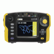 CHAUVIN ARNOUX - CA 6116N - Contrôleur d'installation NF C 15-100, IEC-EN 61557 - Écran graphique couleur - Puissance active et harmoniques - USB - Aide contextuelle intégrée - Livré avec accessoires