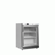 Congélateur vertical vitré UF200SG (200 / 120L) Inox TEFCOLD