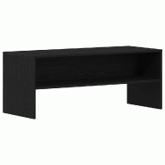Helloshop26 - Meuble TV pratique avec grand espace de rangement 100 x 40 x 40 cm en bois d'ingénierie chêne noir 02_0051859 - noir Bois massif 30002