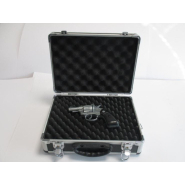 Mallette pour arme de poing - Fabrication légère - Dim 300x220x95mm - Structure aluminium et panneaux medium revêtus PVC noir