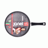 Plaque de cuisson antiadhésive Mamù, aluminium, sans PFOA, résistante aux rayures, fabriquée en Italie, Ø 34 cm - aluminium JANE2PSTLITOXX34