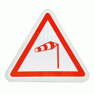 Panneau de danger A24 - Vent latéral - différentes dimensions et matières disponibles Panneau de danger A24 - Vent latéral - différentes dimensions et matières disponibles