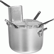 PENTOLE AGNELLI Agnelli Casserole haute Professional Cookware 4 parties en aluminium et poignées en acier, argent 40 cm - 485440