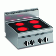 SILKO KBS Cuisinière électrique vitrocéramique avec 4 surfaces de cuisson Appareil de table Prêt à raccorder 400V - 10211314