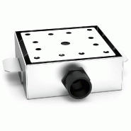Siphon en acier inoxydable avec sortie horizontale 200x200 mm. - argenté FRI054272