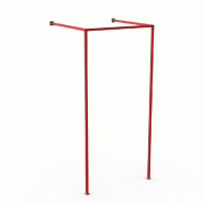 Structure cabine L90xP90xH200cm - rouge