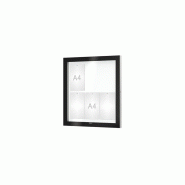 Vitrine EDGE ép. 54 mm - 6 A4 - Ht 800 x 740 mm, Sans bandeau-titre