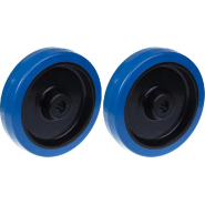 Roue de 200 mm 8" en caoutchouc bleu avec centre en nylon, capacité de 800 kg, jeu de 2 Roue de 200 mm 8" en caoutchouc bleu avec centre en nylon, capacité de 800 kg, jeu de 2