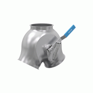 Boîte à clapet avec collet symétrique - commande manuelle - diamètres et matériaux variés